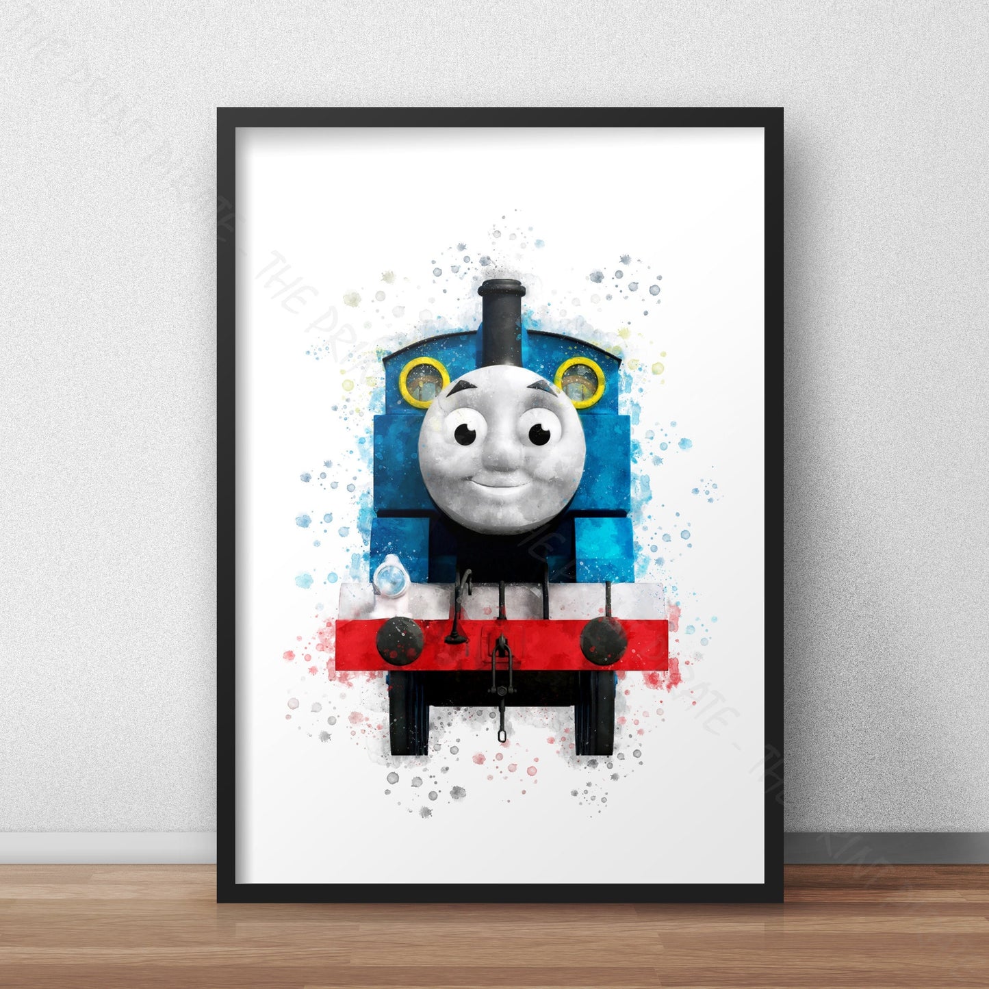 Thomas and Friends 'THOMAS' Watercolour Splash Wall Art Print