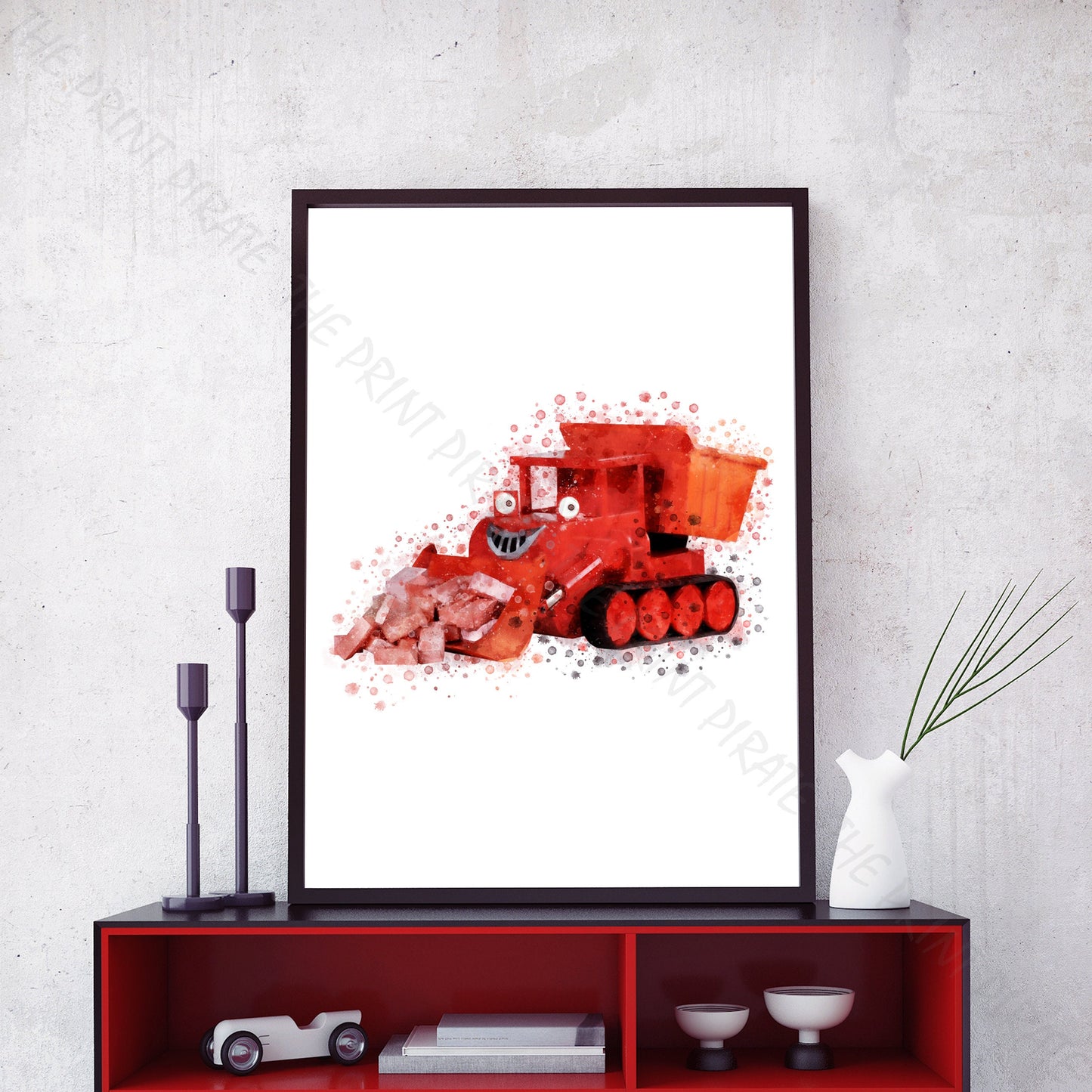 Bob the Builder 'MUCK' Watercolour Splash Wall Art Print