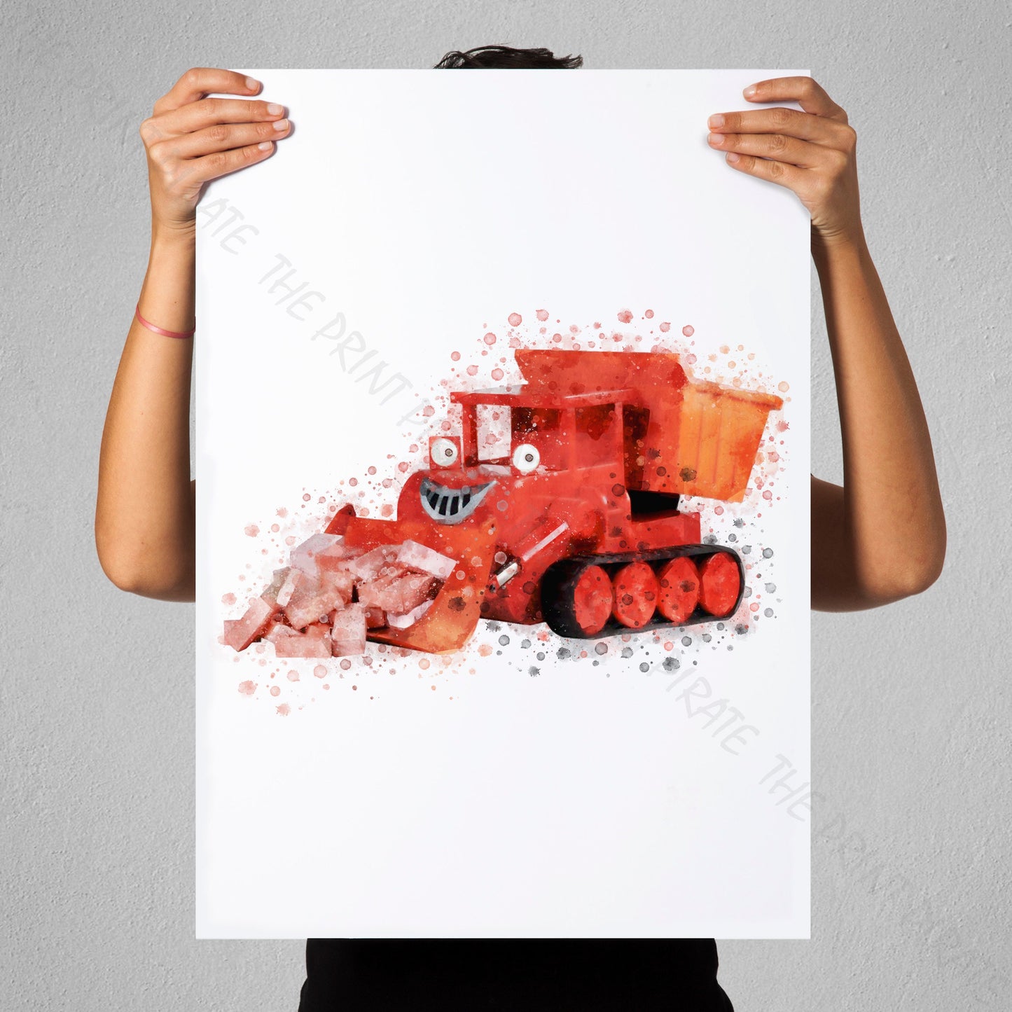 Bob the Builder 'MUCK' Watercolour Splash Wall Art Print