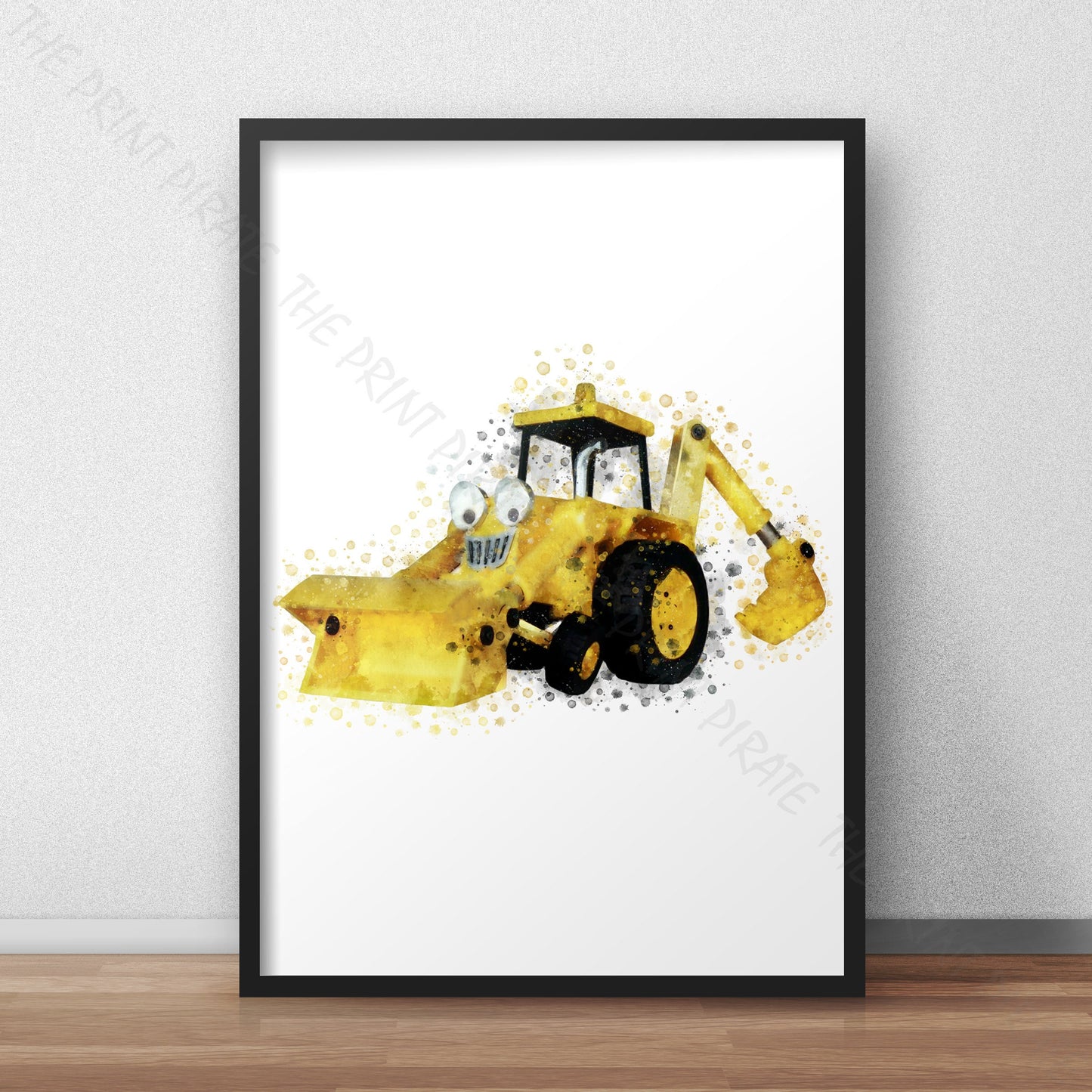 Bob the Builder 'SCOOP' Watercolour Splash Wall Art Print