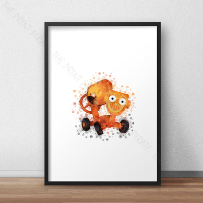 Bob the Builder 'DIZZY' Watercolour Splash Wall Art Print