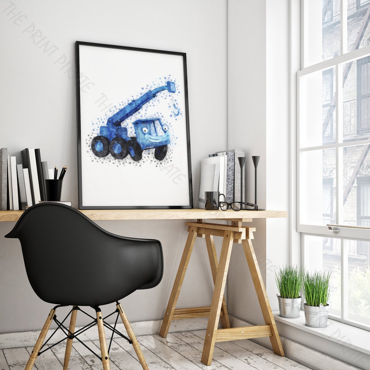 Bob the Builder 'LOFTY' Watercolour Splash Wall Art Print