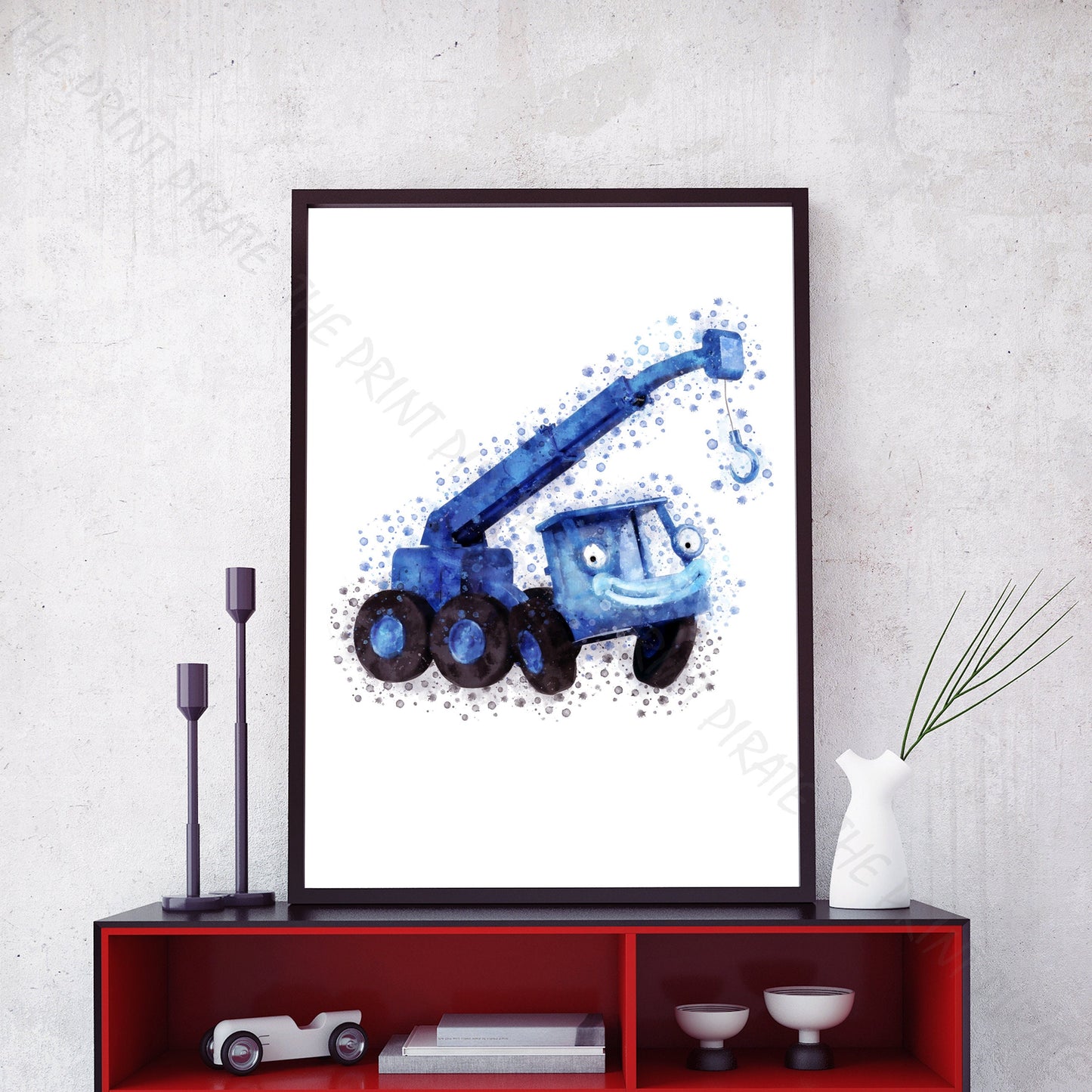 Bob the Builder 'LOFTY' Watercolour Splash Wall Art Print