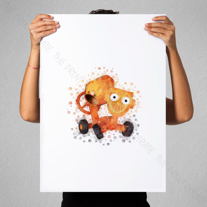 Bob the Builder 'DIZZY' Watercolour Splash Wall Art Print