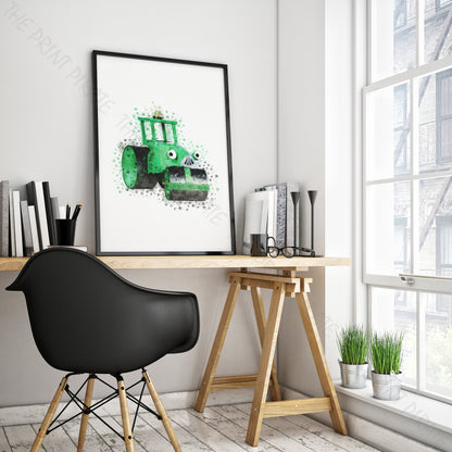 Bob the Builder 'ROLEY' Watercolour Splash Wall Art Print