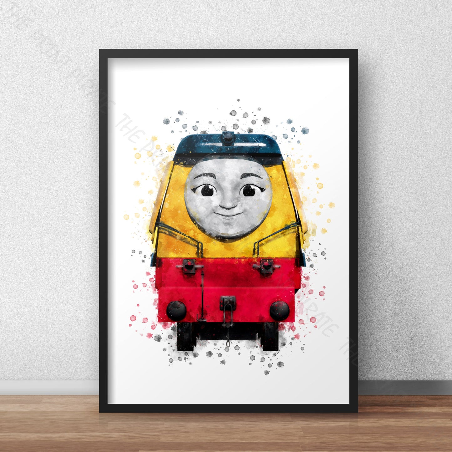 Thomas and Friends 'REBECCA' Watercolour Splash Wall Art Print