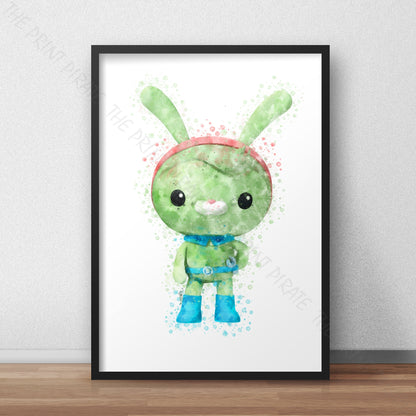 Octonauts 'TWEAK' Watercolour Splash Wall Art Print