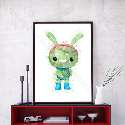 Octonauts 'TWEAK' Watercolour Splash Wall Art Print