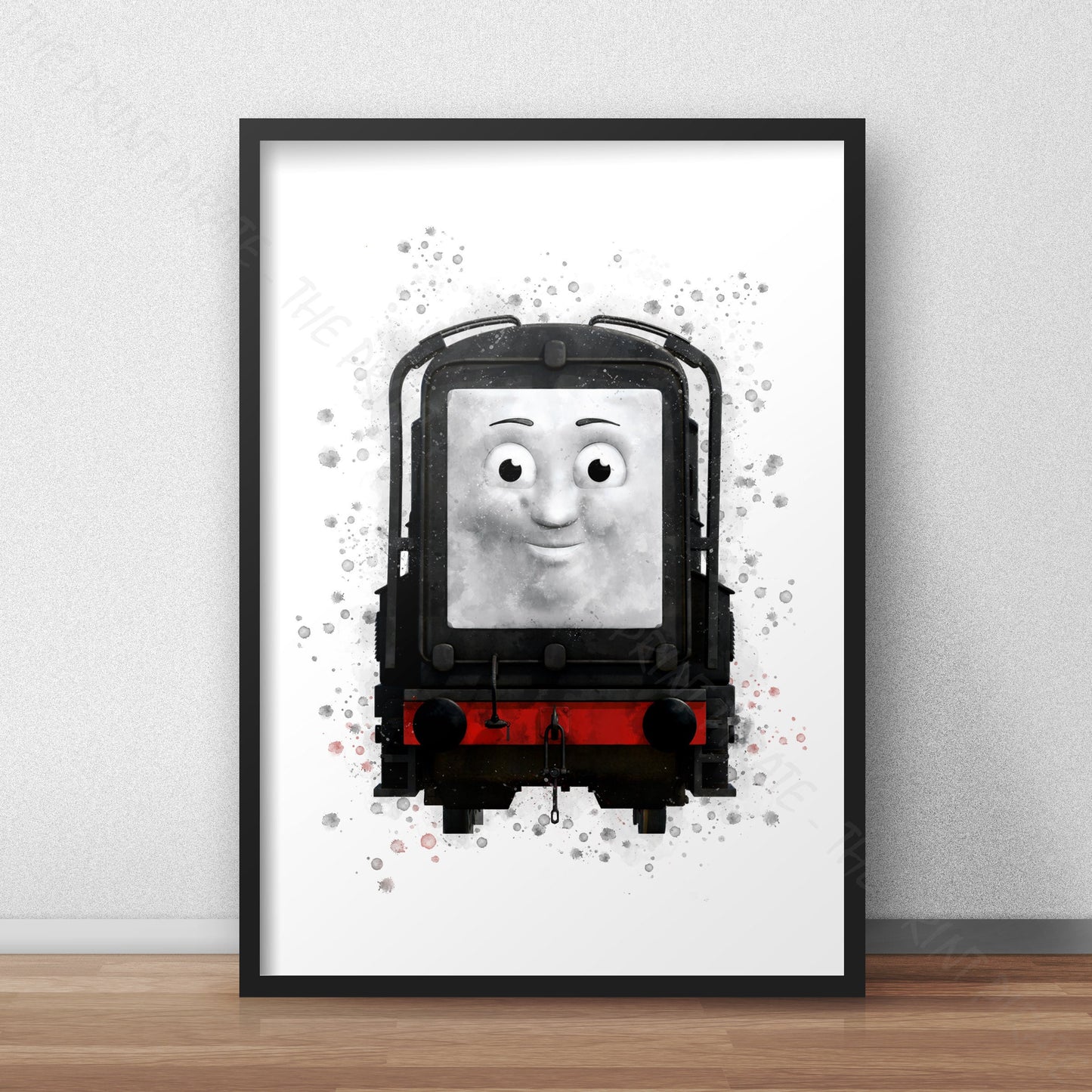 Thomas and Friends 'DIESEL' Watercolour Splash Wall Art Print