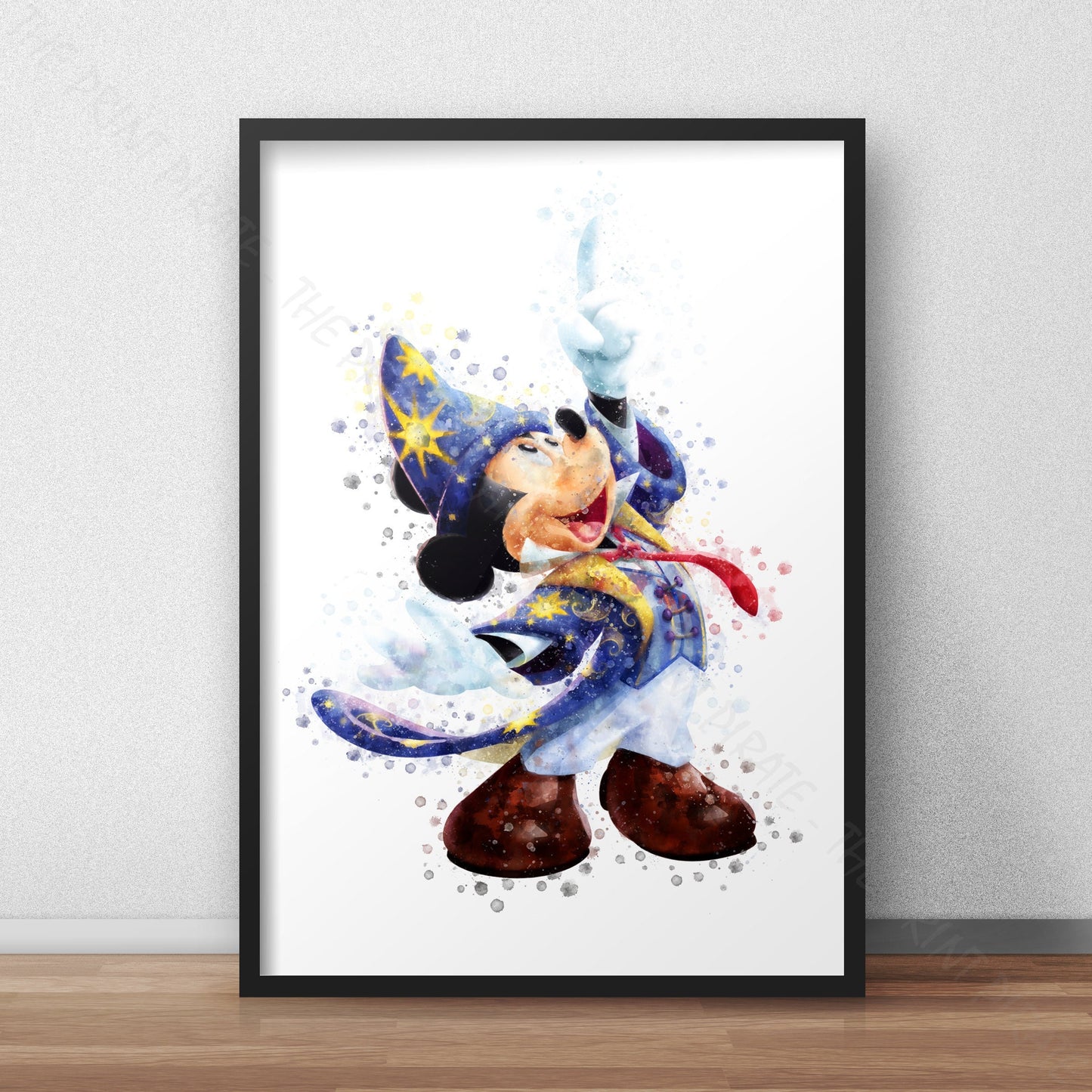 Disney 'MAGIC MICKEY MOUSE' Character Print Watercolour Splash Wall Art Print