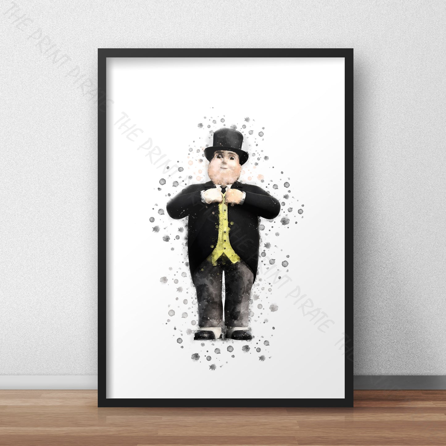 Thomas and Friends 'FAT CONTROLLER' Watercolour Splash Wall Art Print