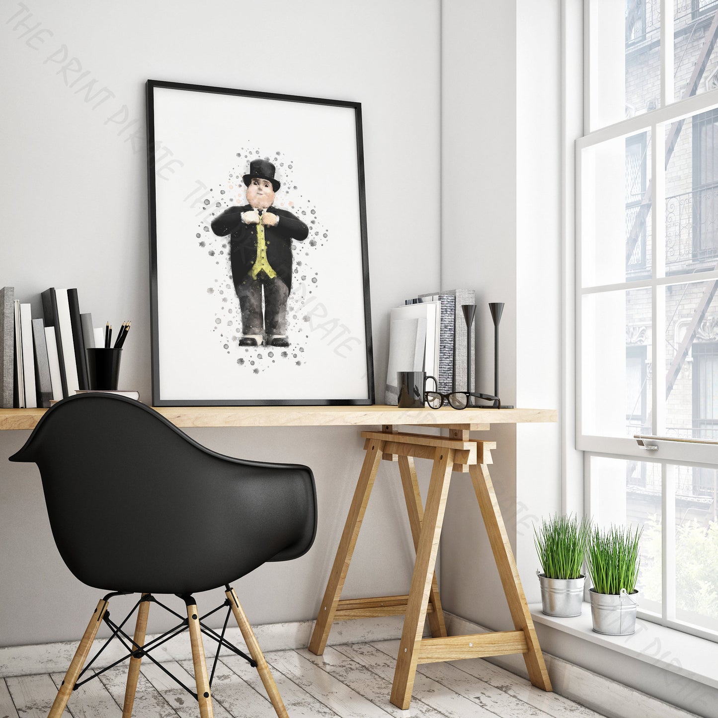 Thomas and Friends 'FAT CONTROLLER' Watercolour Splash Wall Art Print