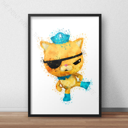 Octonauts 'KWAZII' Watercolour Splash Wall Art Print