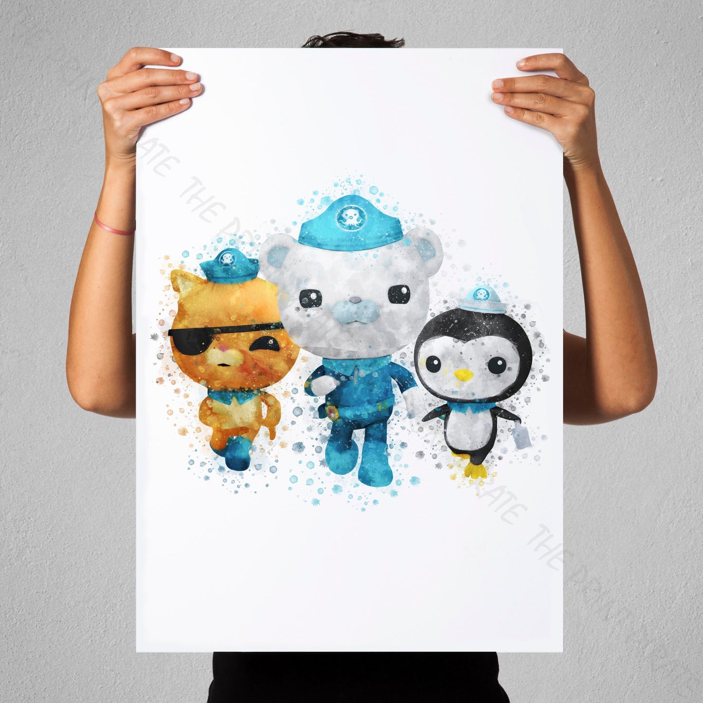 Octonauts 'OCTONAUTS TEAM' Watercolour Splash Wall Art Print