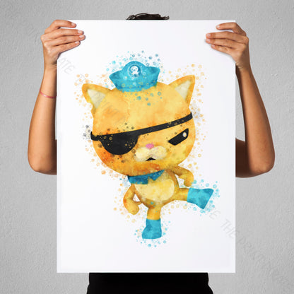 Octonauts 'KWAZII' Watercolour Splash Wall Art Print