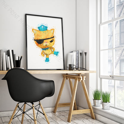 Octonauts 'KWAZII' Watercolour Splash Wall Art Print