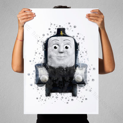 Thomas and Friends 'SPENCER' Watercolour Splash Wall Art Print