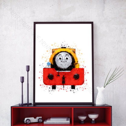 Thomas and Friends 'BILL / BEN' Watercolour Splash Wall Art Print