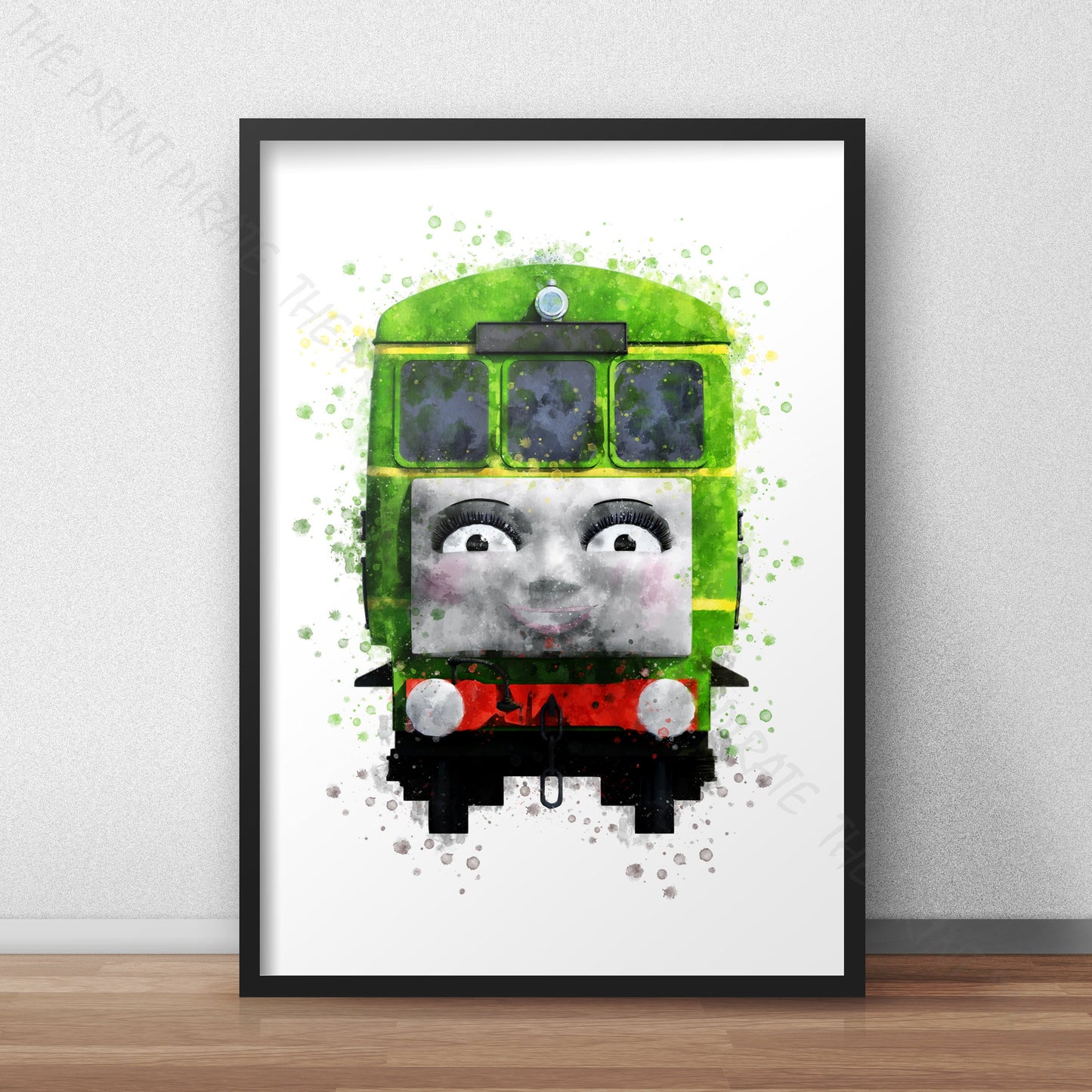 Thomas and Friends 'DAISY' Watercolour Splash Wall Art Print