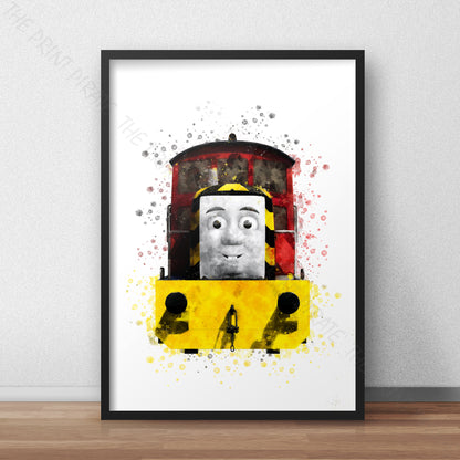 Thomas and Friends 'SALTY' Watercolour Splash Wall Art Print