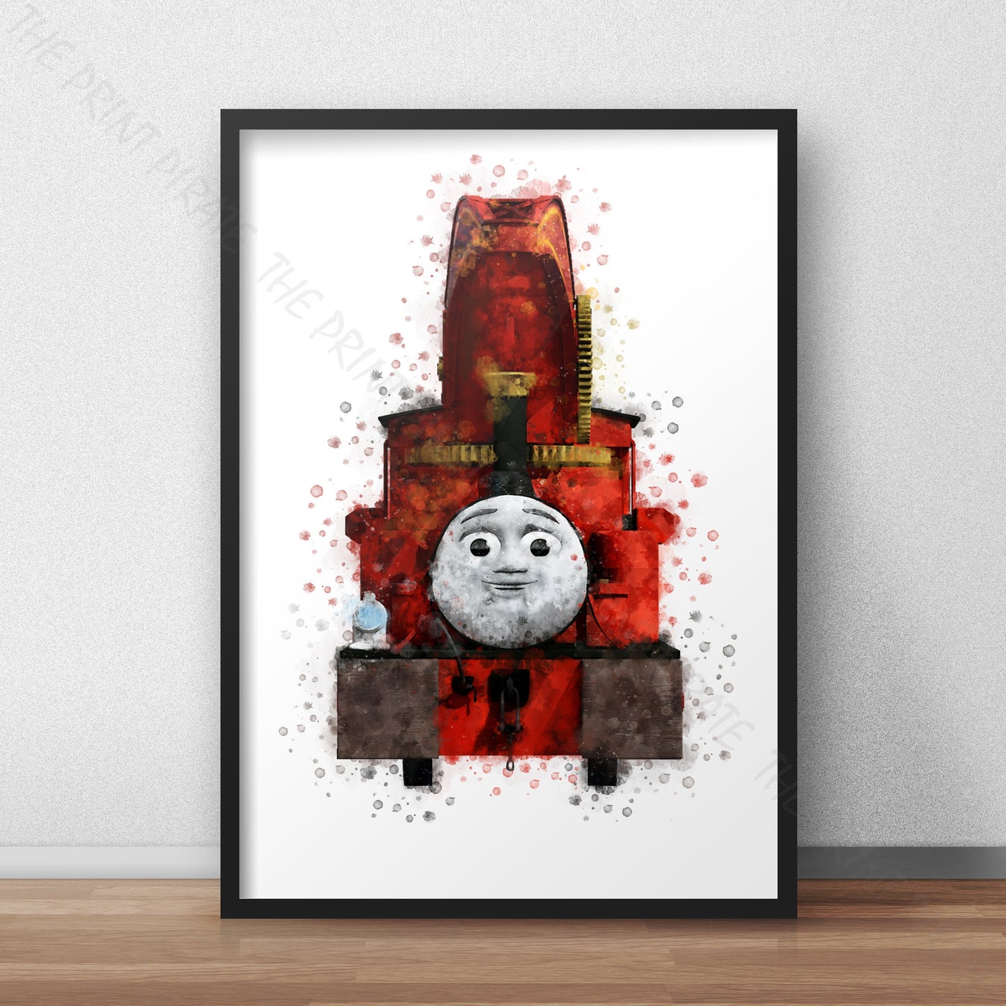 Thomas and Friends 'HARVEY' Watercolour Splash Wall Art Print