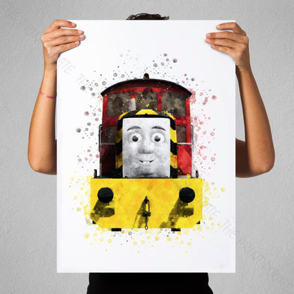 Thomas and Friends 'SALTY' Watercolour Splash Wall Art Print