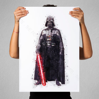 Star Wars 'DARTH VADER' Watercolour Splash Wall Art Print