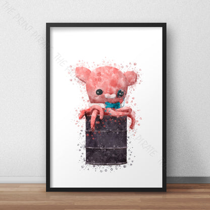 Octonauts 'PROFESSOR INKLING' Watercolour Splash Wall Art Print