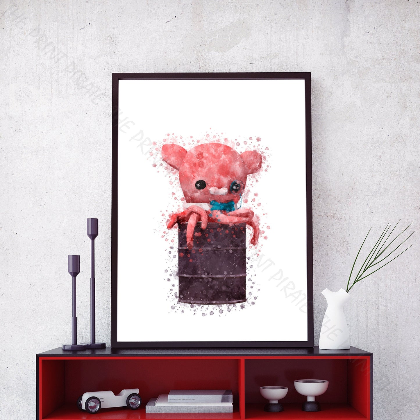 Octonauts 'PROFESSOR INKLING' Watercolour Splash Wall Art Print