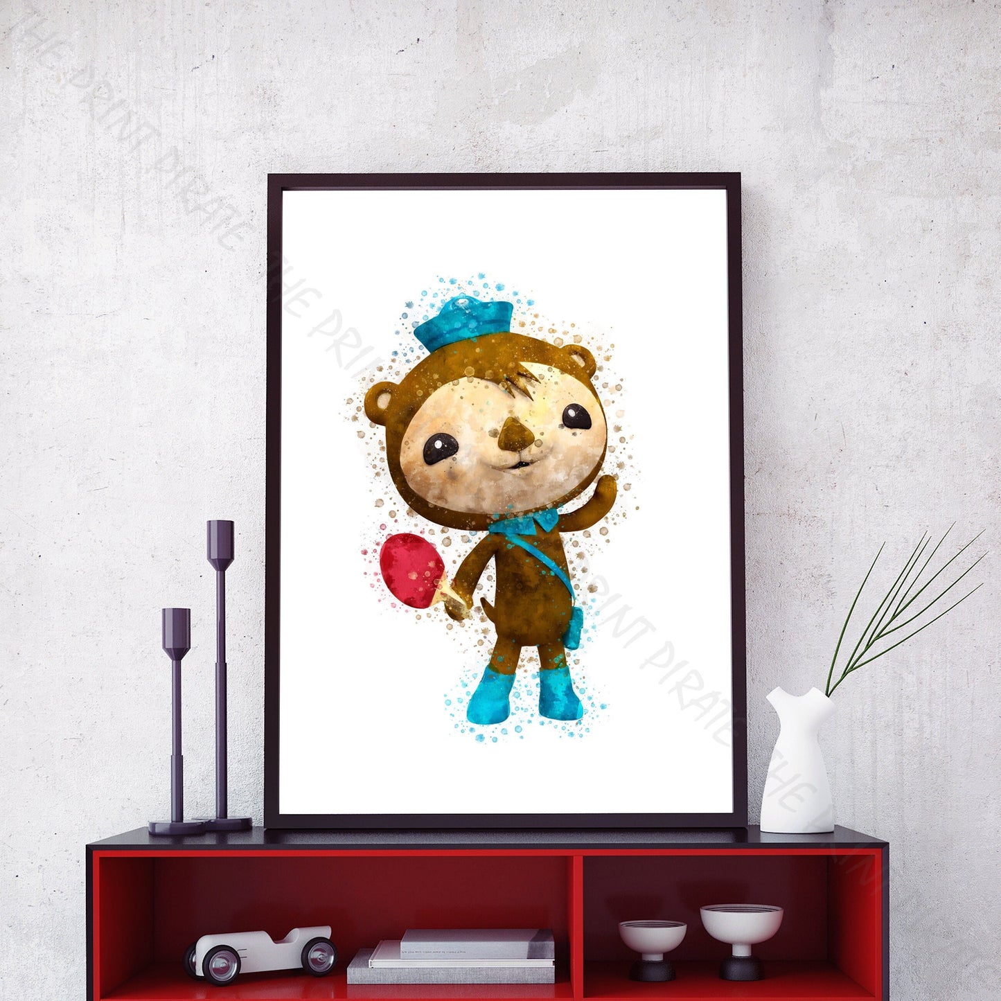 Octonauts 'SHELLINGTON' Watercolour Splash Wall Art Print