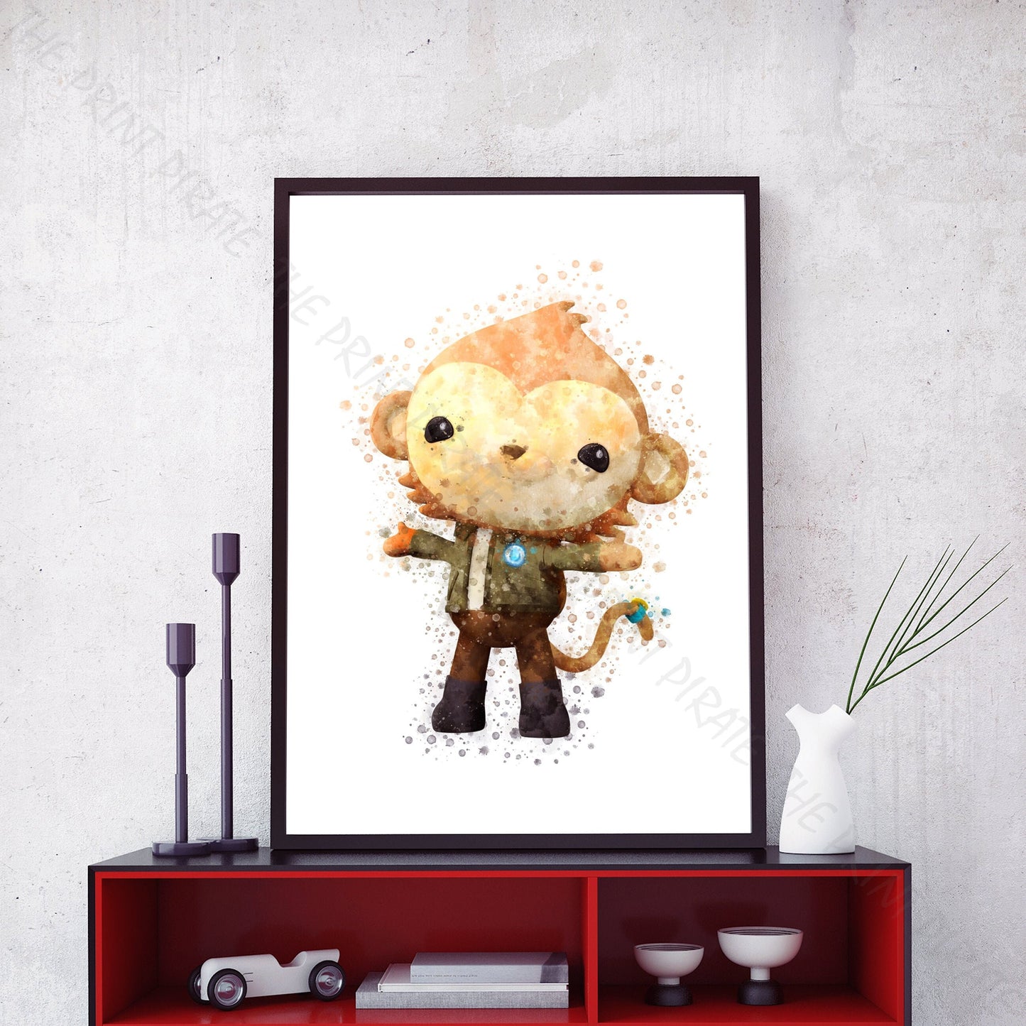 Octonauts 'PAANI' Watercolour Splash Wall Art Print