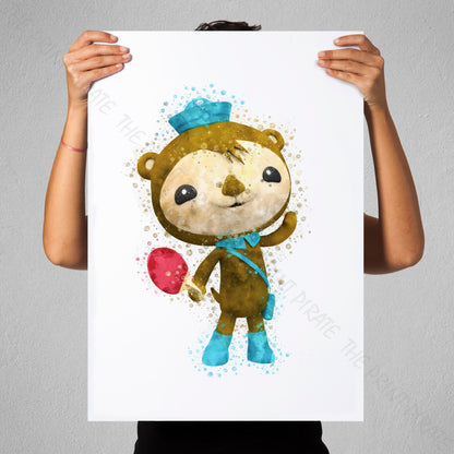 Octonauts 'SHELLINGTON' Watercolour Splash Wall Art Print