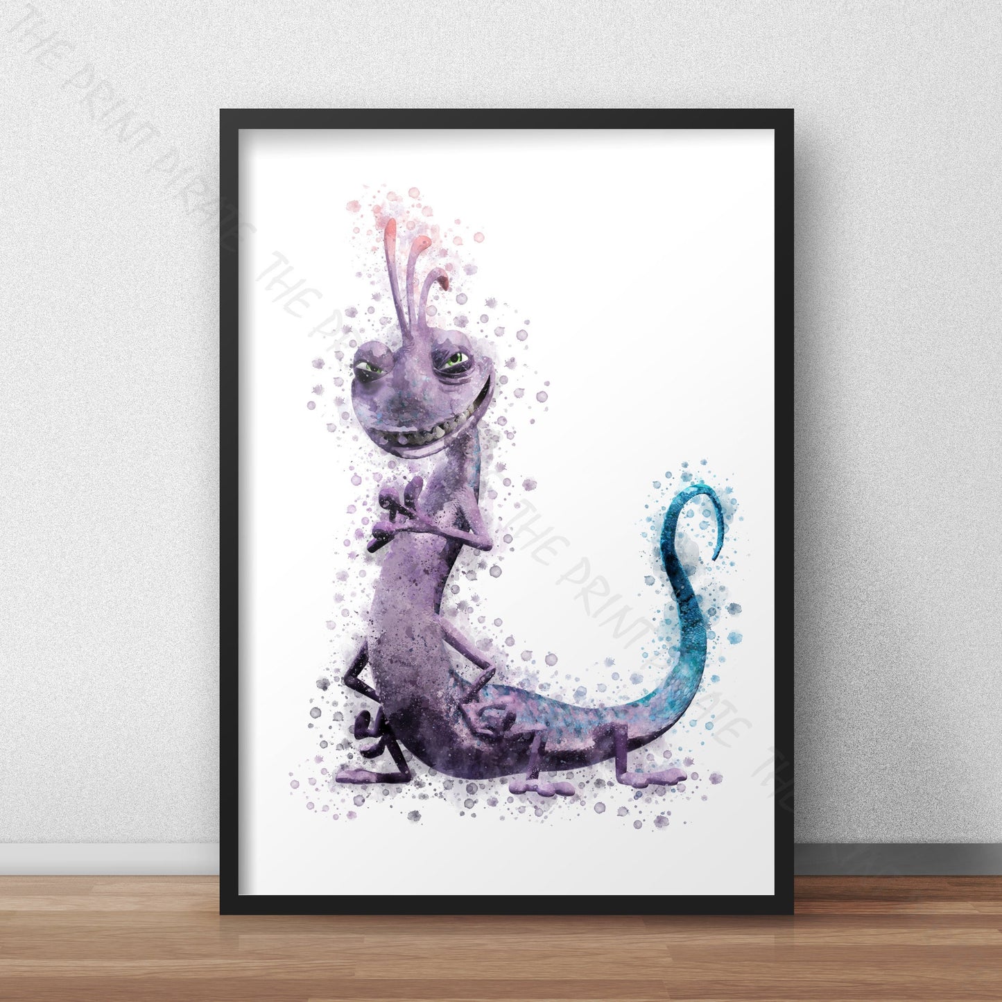 Disney Pixar 'RANDALL' Monsters INC Watercolour Splash Wall Art Print