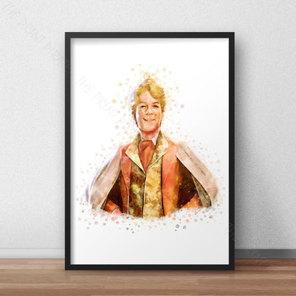 Wizarding World 'GILDEROY LOCKHEART' Hogwarts Harry Potter / Fantastic Beasts Watercolour Splash Wall Art Print