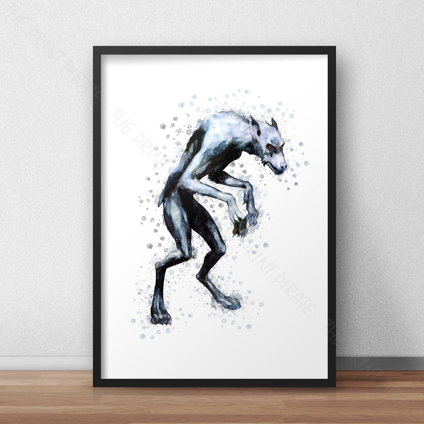 Wizarding World 'WEREWOLF' Hogwarts Harry Potter / Fantastic Beasts Watercolour Splash Wall Art Print