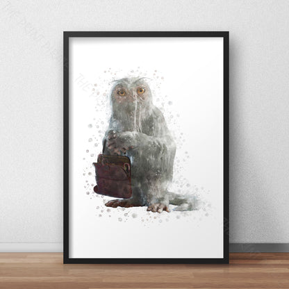 Wizarding World 'DEMIGUISE' Hogwarts Harry Potter / Fantastic Beasts Watercolour Splash Wall Art Print