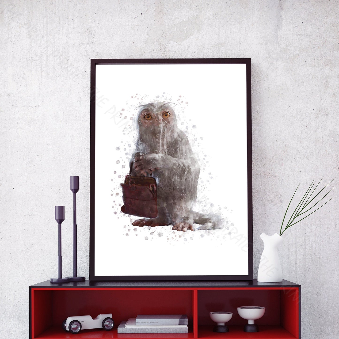 Wizarding World 'DEMIGUISE' Hogwarts Harry Potter / Fantastic Beasts Watercolour Splash Wall Art Print