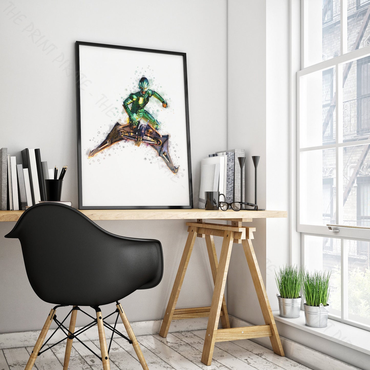 SuperVillain 'GREEN GOBLIN' Marvel Watercolour Splash Wall Art Print