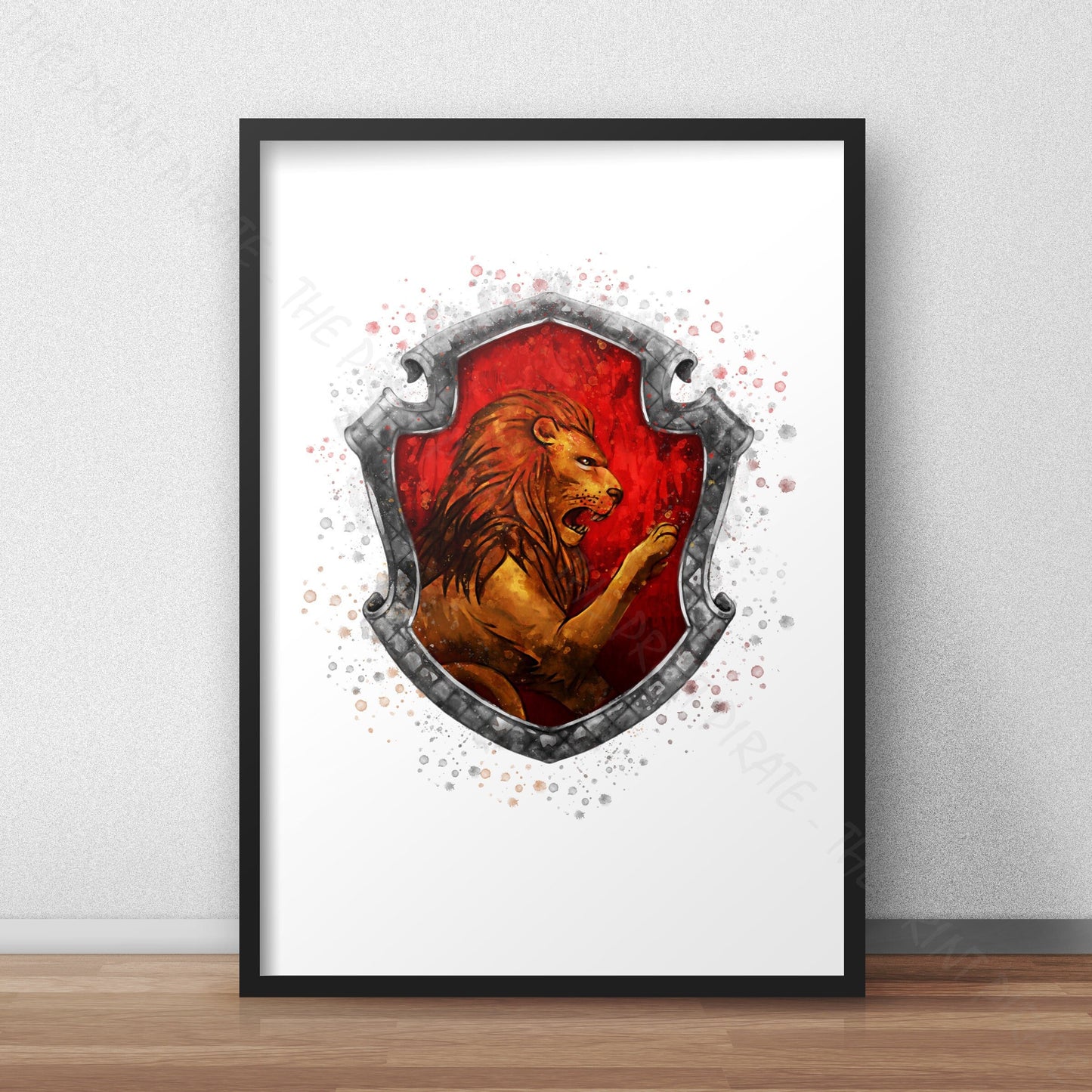 Wizarding World 'GRYFFINDOR CREST' Hogwarts Harry Potter / Fantastic Beasts Watercolour Splash Wall Art Print