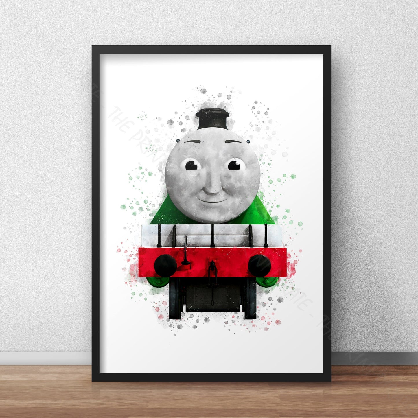 Thomas and Friends 'HENRY' Watercolour Splash Wall Art Print