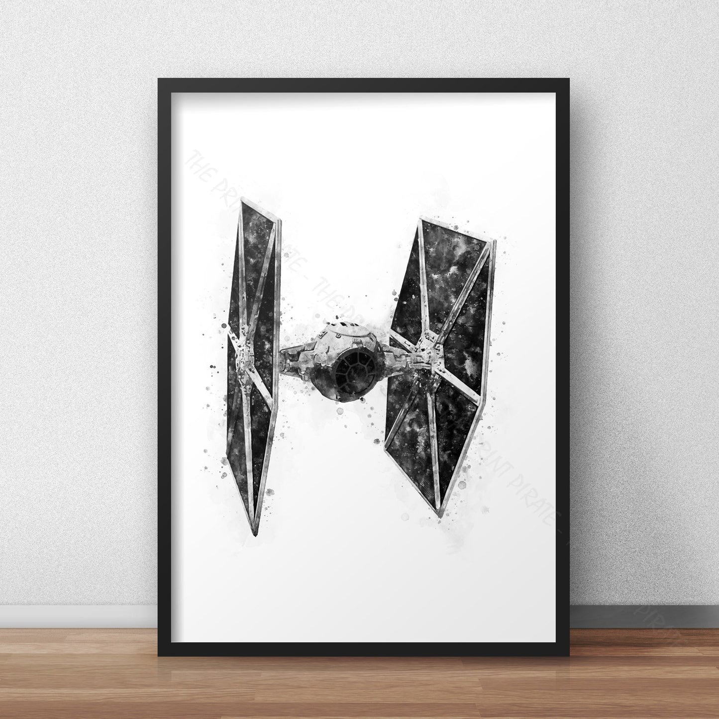 Star Wars 'TIE FIGHTER'  Watercolour Splash Wall Art Print