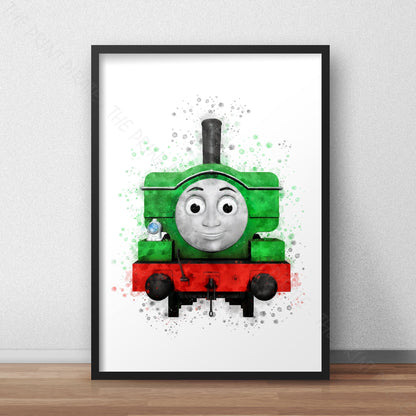 Thomas and Friends 'DUCK' Watercolour Splash Wall Art Print