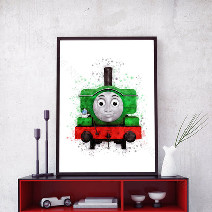 Thomas and Friends 'DUCK' Watercolour Splash Wall Art Print