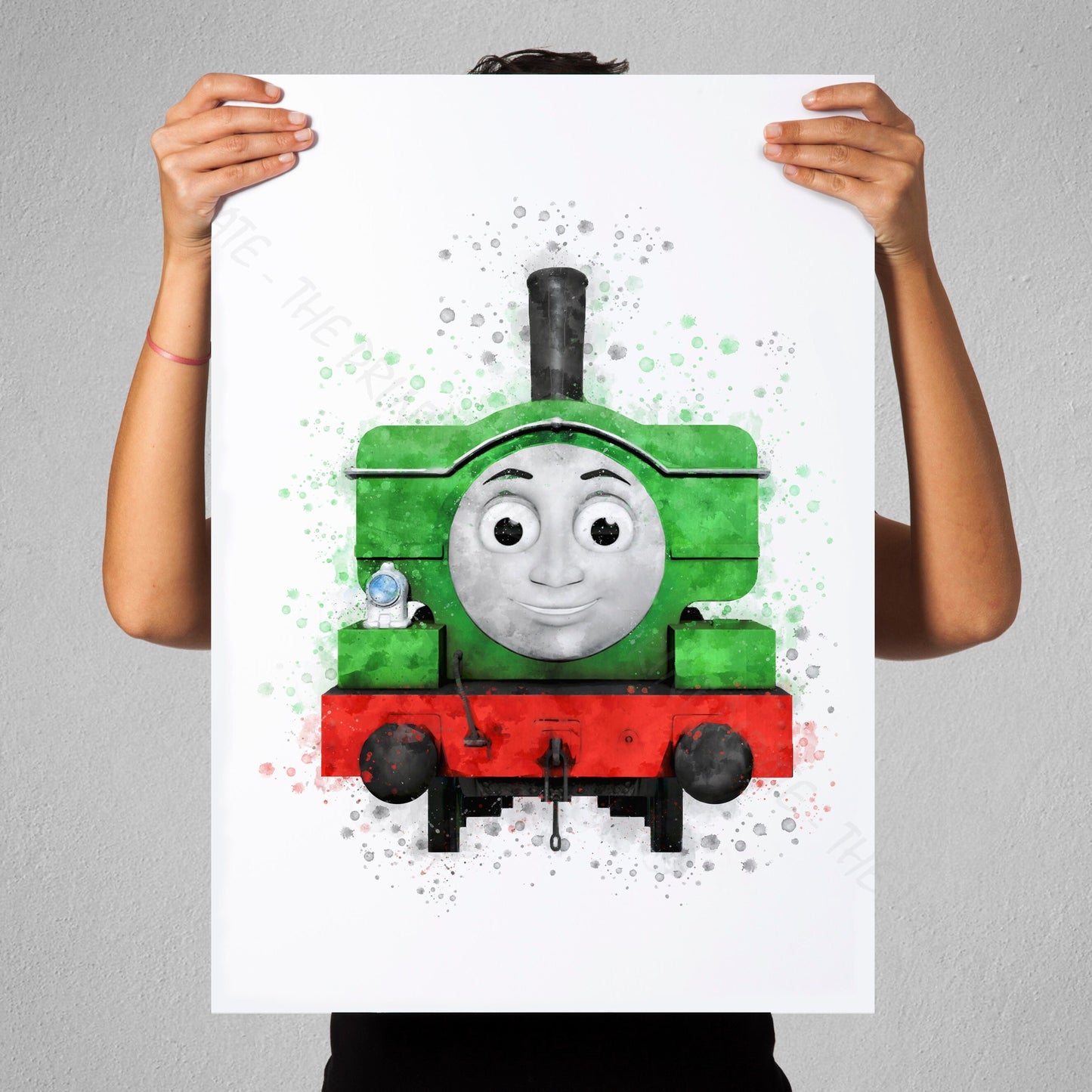 Thomas and Friends 'DUCK' Watercolour Splash Wall Art Print