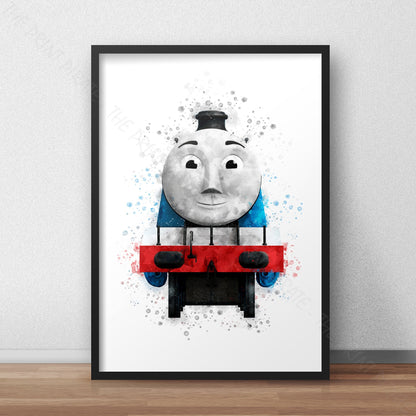 Thomas and Friends 'GORDON' Watercolour Splash Wall Art Print