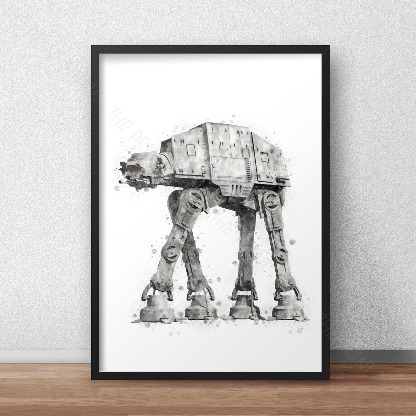 Star Wars 'AT-AT WALKER' Watercolour Splash Wall Art Print