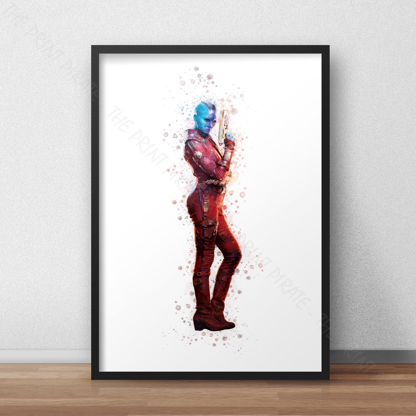 Superhero 'NEBULA' Marvel Watercolour Splash Wall Art Print