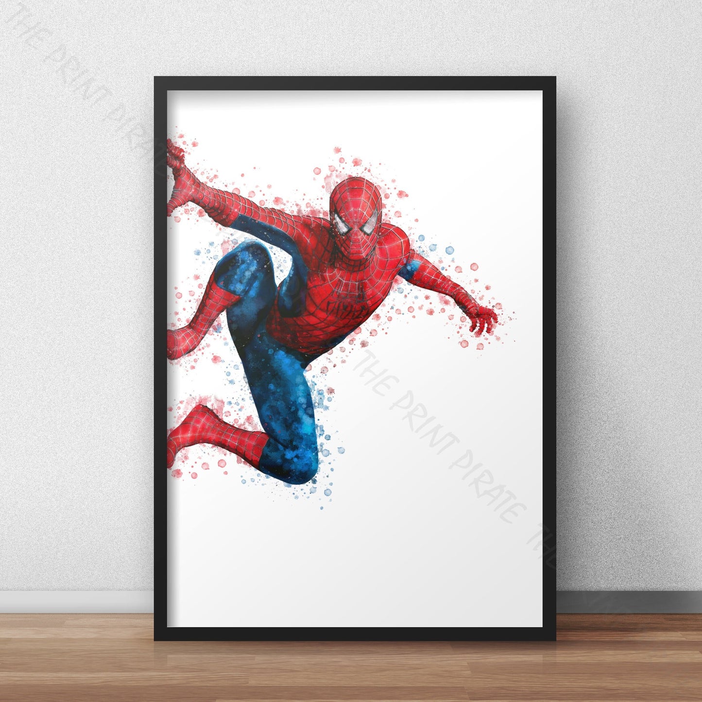 Superhero 'SPIDERMAN' Hanging No.4 Marvel Watercolour Splash Wall Art Print