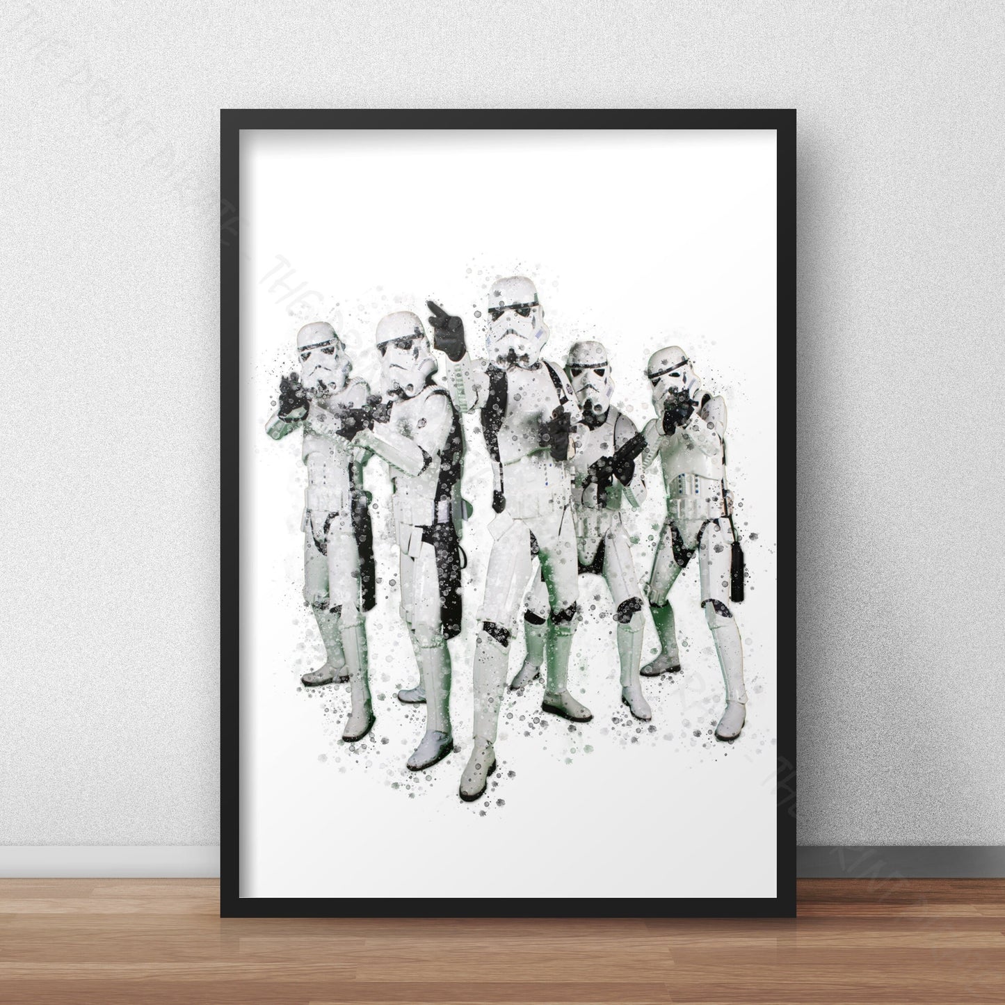 Star Wars 'STORMTROOPER SQUAD' Watercolour Splash Wall Art Print