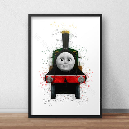 Thomas and Friends 'EMILY' Watercolour Splash Wall Art Print